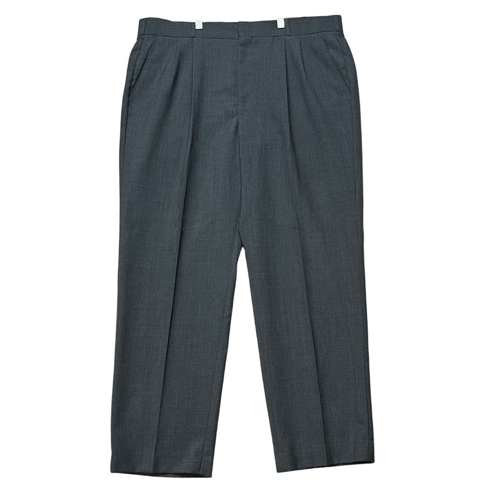 VTG Thomson Rainy Day Wools Dress Pants Mens 40x30 Gray Pleated USA Made